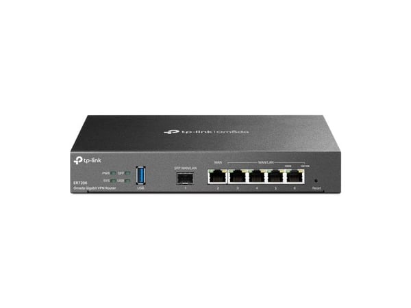 TP-Link TL-ER7206, Ethernet WAN, Gigabit Ethernet, Svart