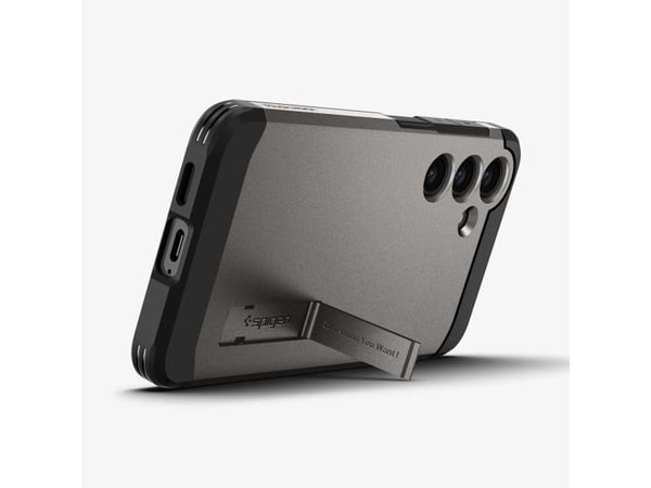 Spigen Tough Armor, Suojus, Samsung, Galaxy S24 (2024), 15,8 cm (6.2"), musta, Metallinen