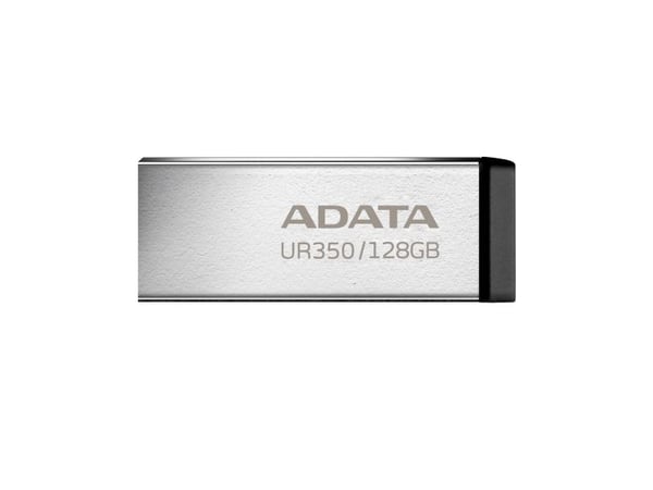 ADATA UR350 - USB-flashstasjon - 128 GB - USB 3.2 Gen 1 - svart, nikkel