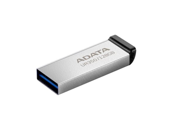 ADATA UR350 - USB-flashstasjon - 128 GB - USB 3.2 Gen 1 - svart, nikkel