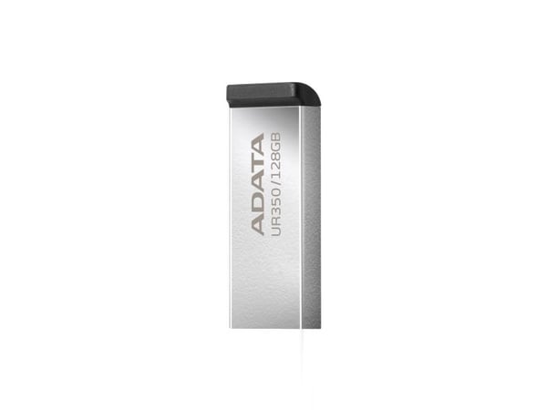 ADATA UR350 - USB-flashstasjon - 128 GB - USB 3.2 Gen 1 - svart, nikkel