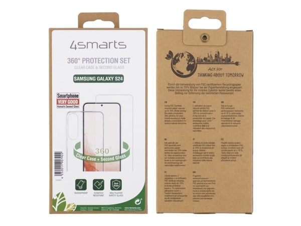 4smarts 540981, deksel, Samsung, Galaxy S24, 15,8 cm (6,2"), gjennomsiktig