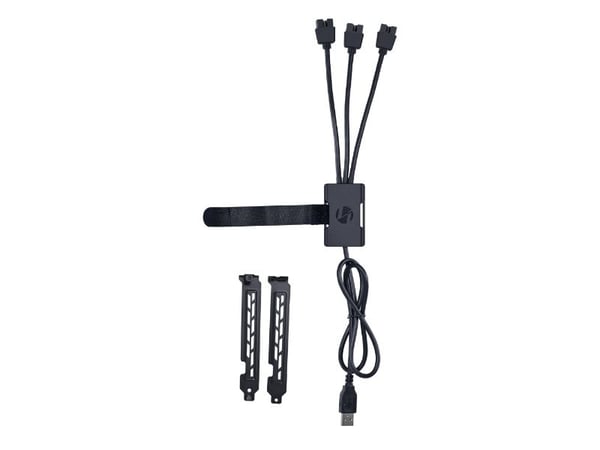 Lian Li PW-U2TPAB, USB typ-A, 3 x IDC (9 stift), hane, hane, rak, rak