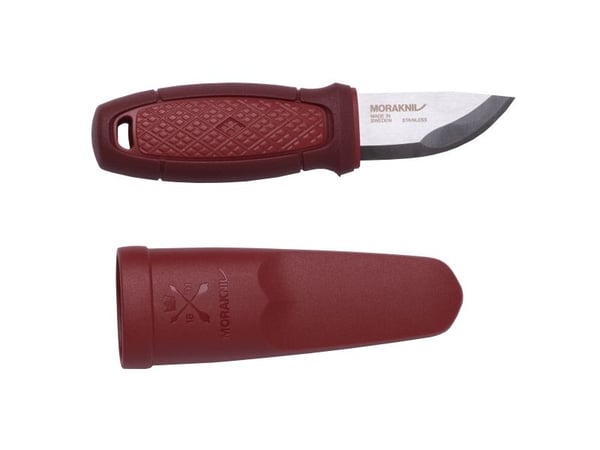 Morakniv Eldris, Single/enkelt, Jaktkniv, Drop punkt, Rustfritt stål, Termoplastisk elastomer (TPE), Rød