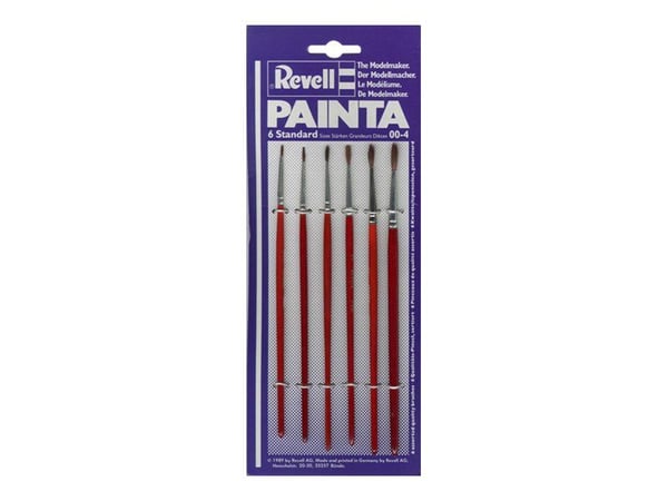 Revell Painta Standard - Malebørste - størrelse: 0, 1, 2, 3, 4, 00 (en pakke 6)