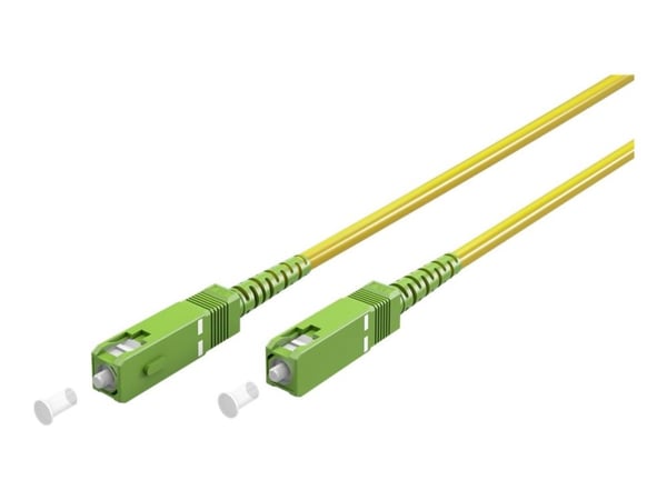 goobay - Koblingskabel - SC/APC-enkeltmodus (hann) til SC/APC-enkeltmodus (hann) - 0.5 m - 3 mm - fiberoptisk - simpleks - 9 / 125 micron - G.657.A...