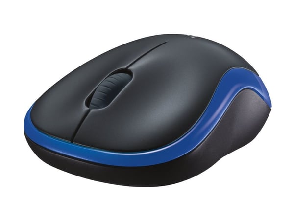 Logitech M185 - Mus - optinen - trådløs - 2,4 GHz - trådløs modtager (USB) - blå