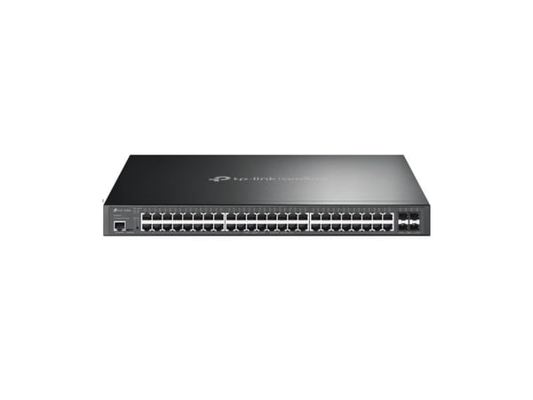 TP-Link JetStream TL-SG3452XP V1 - Switch - L2+ - Styrt - 48 x 10/100/1000 (PoE+) + 4 x 10 Gigabit SFP+ - rackmonterbar - PoE+ (500 W)
