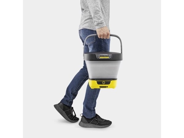 Kärcher OC 3 foldbar, kompakt, batteri, 1,8 m, lavtrykk, 8 l, svart, hvit, gul