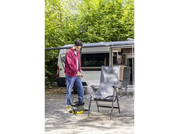 Kärcher OC 3 foldbar, kompakt, batteri, 1,8 m, lavtrykk, 8 l, svart, hvit, gul