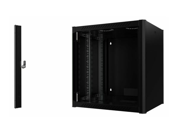 Lanview - Rack skap - 60 x 56 - veggmonterbar - svart, RAL 9005 - 12U - 19"