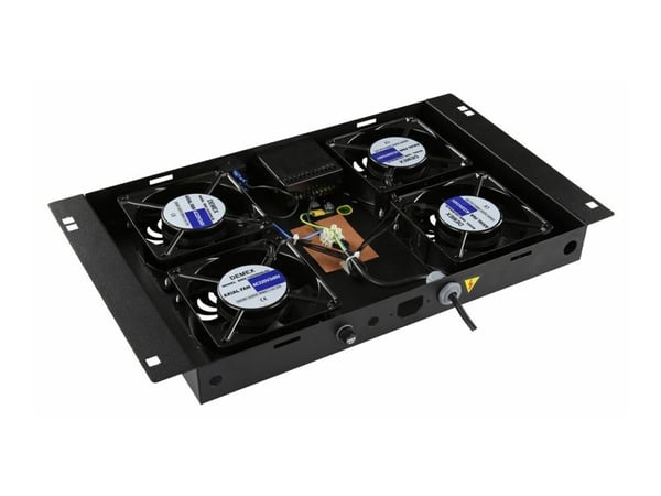 Lanview by Logon - Rackviftemodultermostat - digital - med termostat - takmonterbar - svart - 1U - 19"