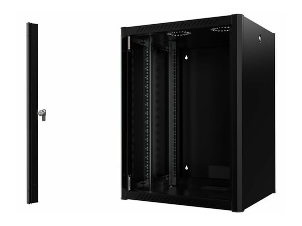 Lanview by Logon - Rack skåp - 60 x 56, pro - väggmontering - svart, RAL 9005 - 16U - 19"