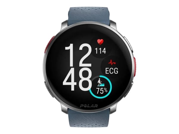 Polar Vantage V3 - Aluminum - sportklocka med band - silikon - display 1.39" - 32 GB - Bluetooth - 57 g  - himmelsblå