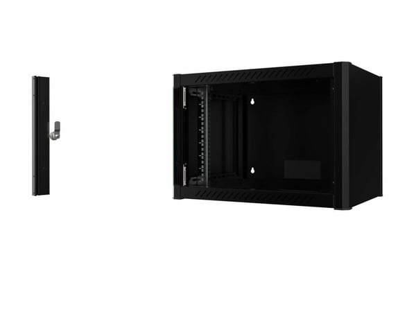 Lanview - Rack skap - 60 x 45 - veggmonterbar - svart, RAL 9005 - 6U - 19"