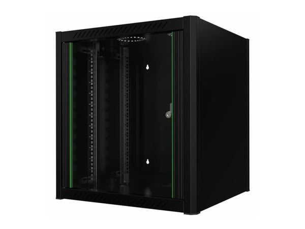 Lanview - Rack skåp - 60 x 56 - väggmontering - svart, RAL 9005 - 12U - 19"