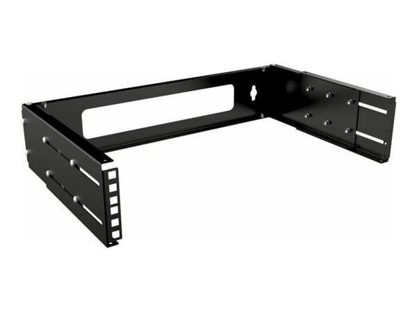 Lanview by Logon - Rackveggmontering åpen ramme - justerbar dybde - svart - 2U - 19" Lanview by Logon - Rackveggmontering åpen ramme - justerbar dybde - svart - 2U - 19"