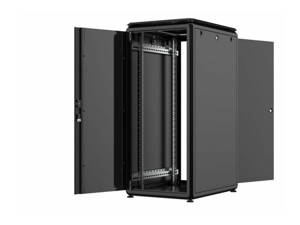 Lanview by Logon Data Line - Rack skap - 600 x 800 mm, datalinje - fritt stående - svart - 26U - 19"