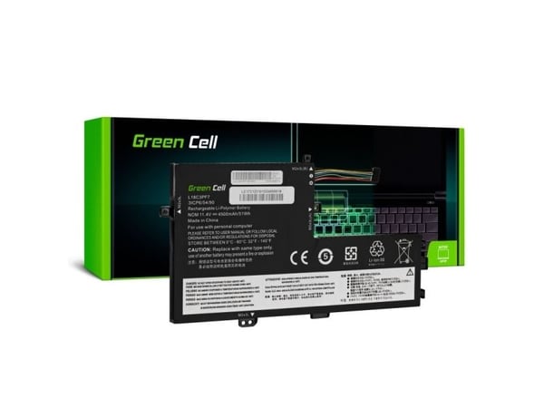 Green Cell - Batteri til bærbar PC (tilsvarer: Lenovo L18C3PF7, Lenovo L18M3PF7) - litiumpolymer - 3-cellers - 4500 mAh