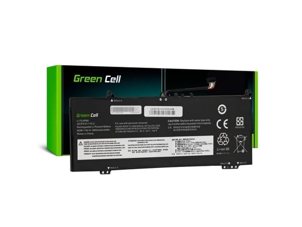 Green Cell - Batteri til bærbar PC (tilsvarer: Lenovo L17C4PB2, Lenovo L17M4PB0, Lenovo L17M4PB2) - litiumpolymer - 4-cellers - 5800 mAh