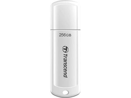Transcend JetFlash 730 - USB flash-enhet - 256 GB - USB 3.1 Gen 1 - vit