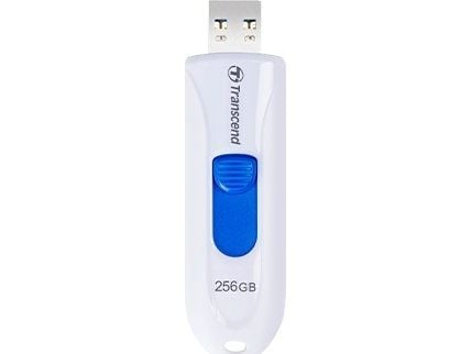 Transcend JetFlash 790 - USB-flashstasjon - 256 GB - USB 3.1 Gen 1 - hvit