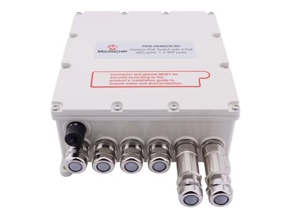 Microchip PDS-204GCO - Switch - Styrt - 4 x 10/100/1000 (PoE) + 2 x 1/2.5G SFP - PoE (150 W)