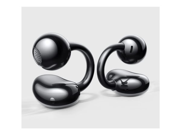 Huawei FreeClip - True wireless-hodetelefoner med mikrofon - åpent øre - over-øret-montering - Bluetooth - svart