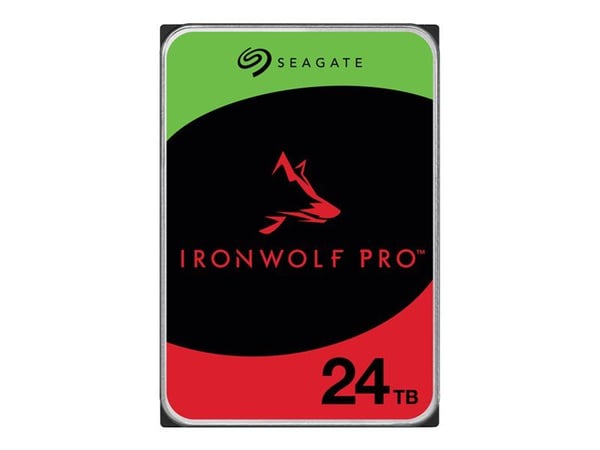 Seagate IronWolf Pro ST24000NT002 - Harddisk - 24 TB - intern - 3.5" - SATA 6Gb/s - 7200 rpm - buffer: 512 MB - med 3-års Seagate Rescue Data Recovery