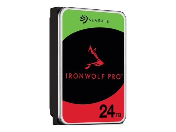 Seagate IronWolf Pro ST24000NT002 - Harddisk - 24 TB - intern - 3.5" - SATA 6Gb/s - 7200 rpm - buffer: 512 MB - med 3-års Seagate Rescue Data Recovery