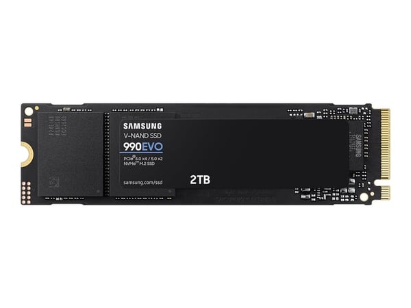 Samsung 990 EVO MZ-V9E2T0BW - SSD - kryptert - 2 TB - intern - M.2 2280 - PCIe 5.0 x2 (NVMe) - 256-bit AES - TCG Opal Encryption 2.0