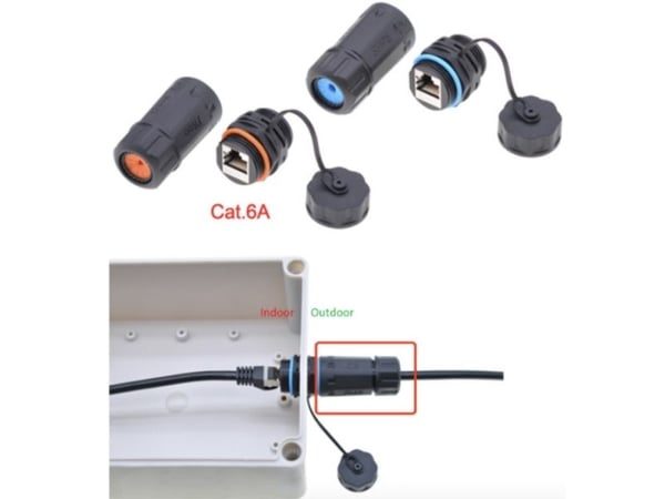 Techly IWP-MD C6A-IPPANT, RJ45, RJ45, Sort