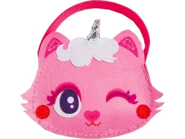 Stnux kreativt sett pose katt rosa filtarbeid