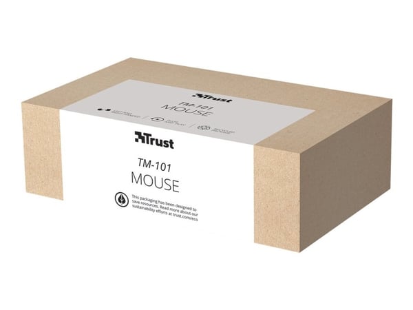 Trust TM-101 - Mus - høyre- og venstrehåndet - optisk - 3 knapper - kablet - USB - svart
