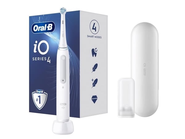 Oral-B iO SERIES 4 -sähköhammasharja ja -kotelo, valkoinen