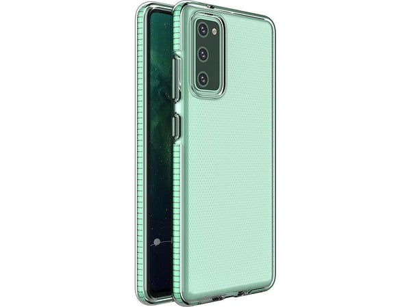 Hurtel Spring Case Cover Gel Case med fargerik ramme for Samsung Galaxy A72 4G Mint
