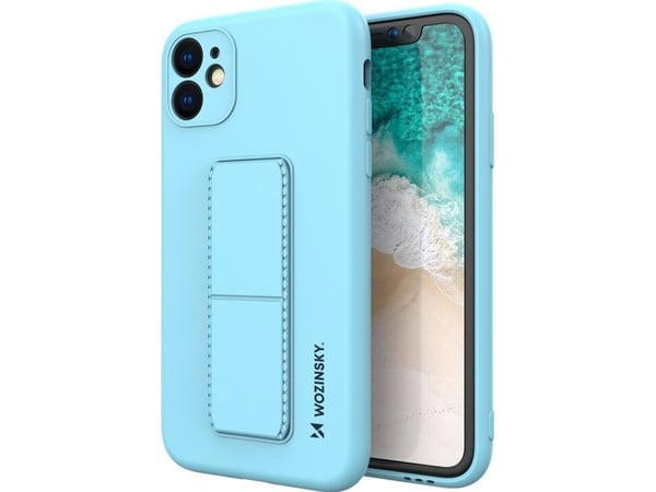 Wozinsky Wozinsky Kickstand-veske Fleksibelt silikondeksel med stativ for iPhone 12 mini lyseblå