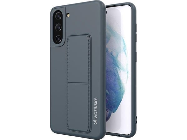 Wozinsky Wozinsky Kickstand-veske Fleksibelt silikondeksel med stativ for Samsung Galaxy S21+ 5G (S21 Plus 5G) Marineblå Wozinsky Wozinsky Kickstand-veske Fleksibelt silikondeksel med stativ for Samsung Galaxy S21+ 5G (S21 Plus 5G) Marineblå