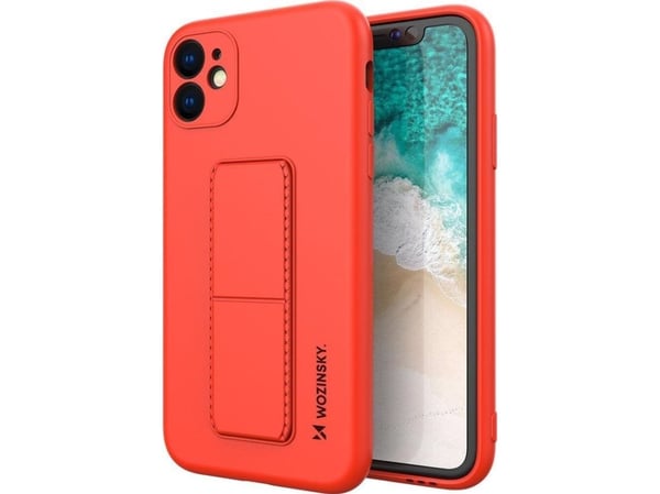 Wozinsky etui i silikon med stativ/kickstand for Xiaomi Redmi 10X 4G / Xiaomi Redmi Note 9 rød Wozinsky etui i silikon med stativ/kickstand for Xiaomi Redmi 10X 4G / Xiaomi Redmi Note 9 rød