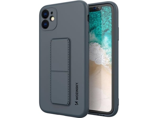 Hurtel Wozinsky bakdeksel med stativ i silikon til Xiaomi Redmi 10X 4G / Xiaomi Redmi Note 9 blå