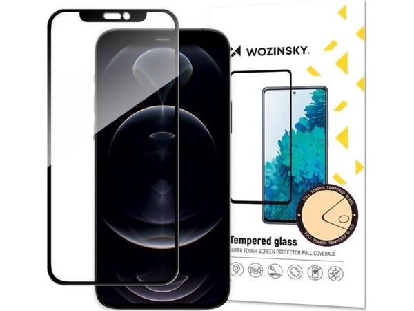 Wozinsky Wozinsky Super slitesterkt hellimt herdet glass med fullskjerm herdet glass med ramme for Iphone 13 Mini Black