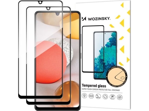 Wozinsky Wozinsky Wozinsky 2x supervahva Full Glue koko näytön karkaistu lasi, jossa on Case Friendly kehys Samsung Galaxy A42 5G musta musta