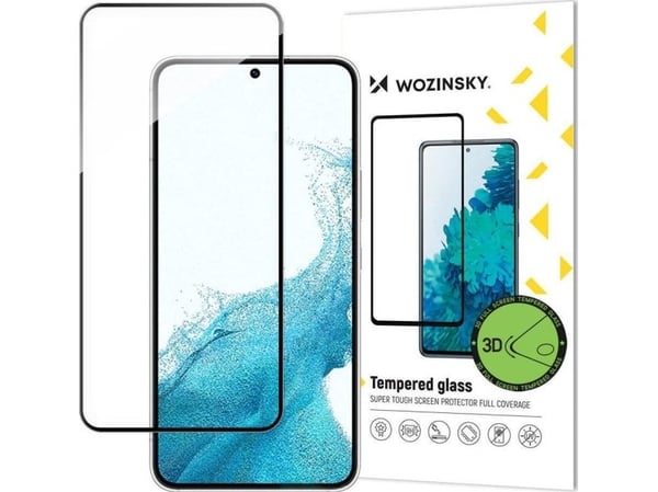 Bestsuit 3D Edge Nano Flexi Glass herdet glass i heldekkende skjerm med ramme til Samsung Galaxy S22 – transparent