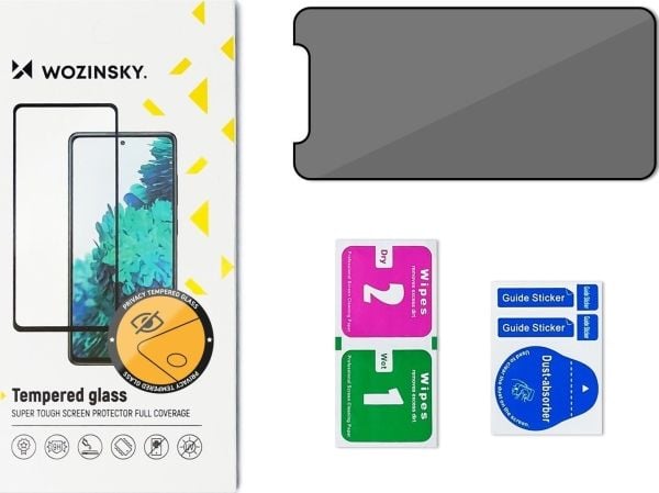 Wozinsky Wozinsky Privacy Glass karkaistu lasi iPhone 14 Pro -puhelimelle, jossa on yksityisyydensuojaus suodattimella Anti Spy