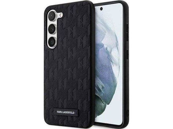 Karl Lagerfeld KLHCS23MSAKLHPK S23+ S916 kovalevy musta/musta Saffiano Mono metalli logo Karl Lagerfeld KLHCS23MSAKLHPK S23+ S916 kovalevy musta/musta Saffiano Mono metalli logo
