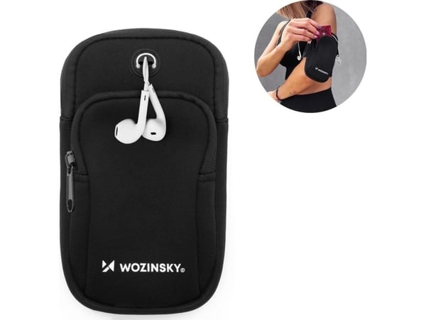 Wozinsky telefonarmbånd til løping, armbånd, svart