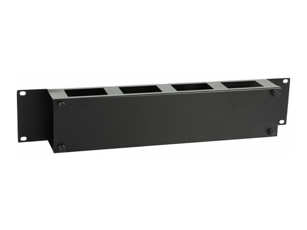 Lanview by Logon - Kabelhantering för rack - with cover - rackmontering - svart, RAL 9005 - 2U - 19"