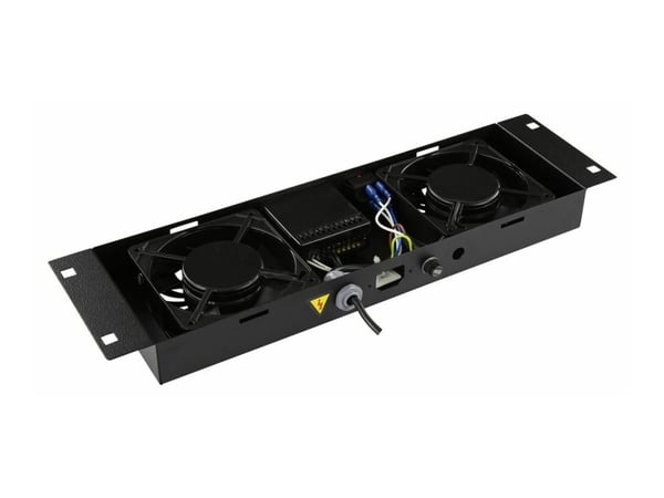 Lanview by Logon - Viftemodul - digital - med termostat - takmonterbar - svart - 19"