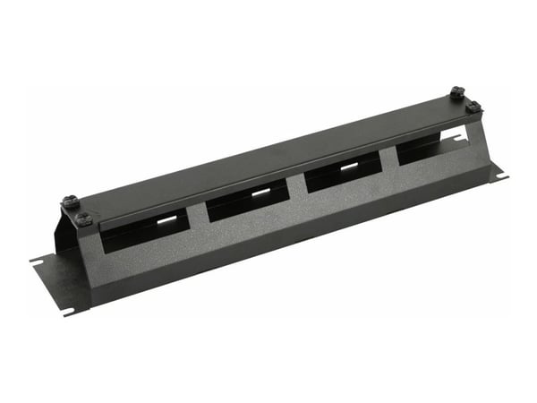 Lanview by Logon - Kabelhantering för rack - with cover - rackmontering - svart, RAL 9005 - 2U - 19"