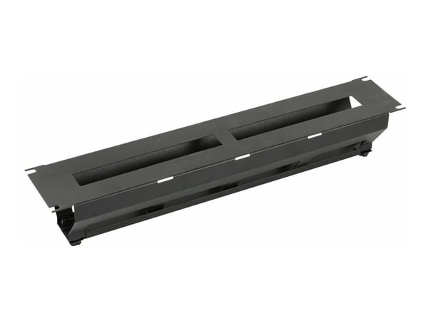 Lanview by Logon - Rackkabelorganisator - with cover - rackmonterbar - svart, RAL 9005 - 2U - 19"